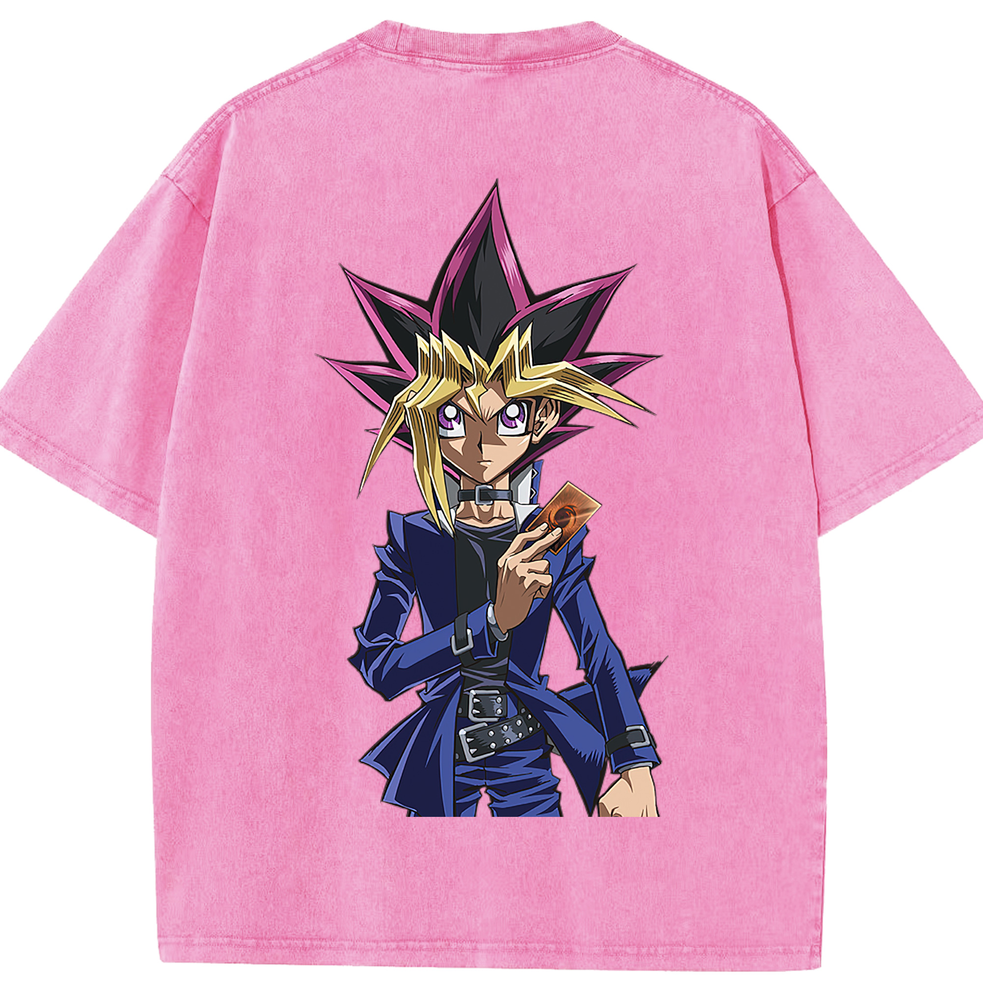 （画像用） 遊☆戯☆王 Yu-Gi-Oh! 綿100% ヴィンテージ風 半袖Tシャツ（背面プリント）